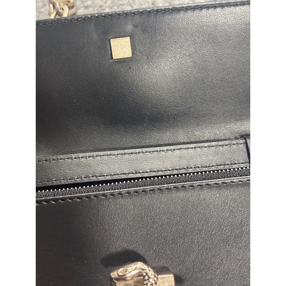 Zadig & Voltaire ZV Initiale Snake Le Long Black Leather Chain Clutch Bag $448 - Picture 9 of 12